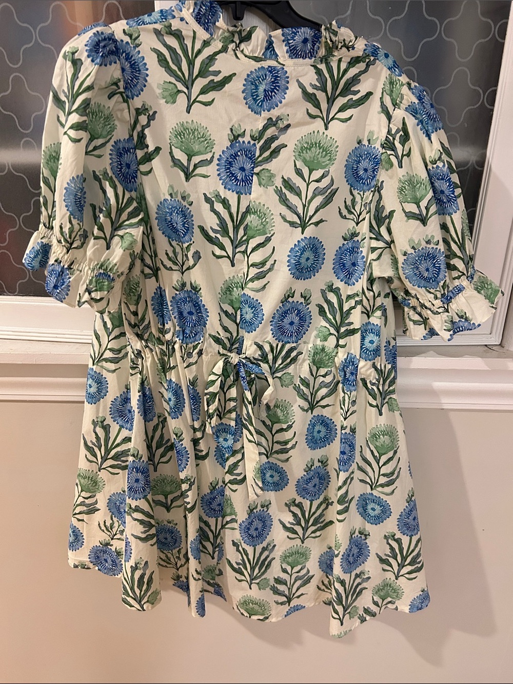 Umgee Blue & Green Floral Short Dress - Picture 4 of 4